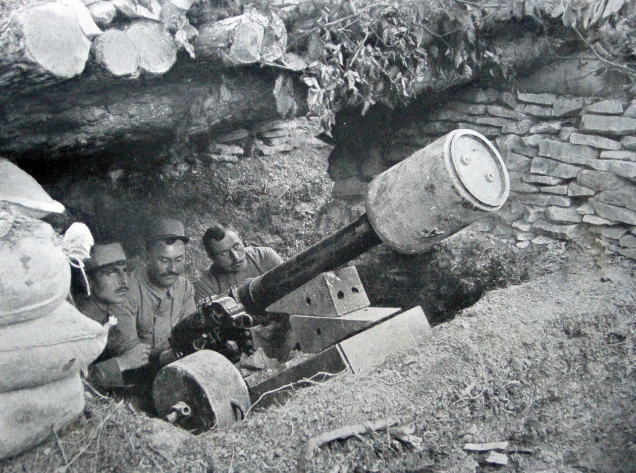 French 48 gun used to launch land mines by French Photographer