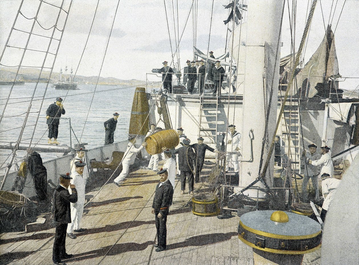 French Navy, late 19th century: The food by French Photographer