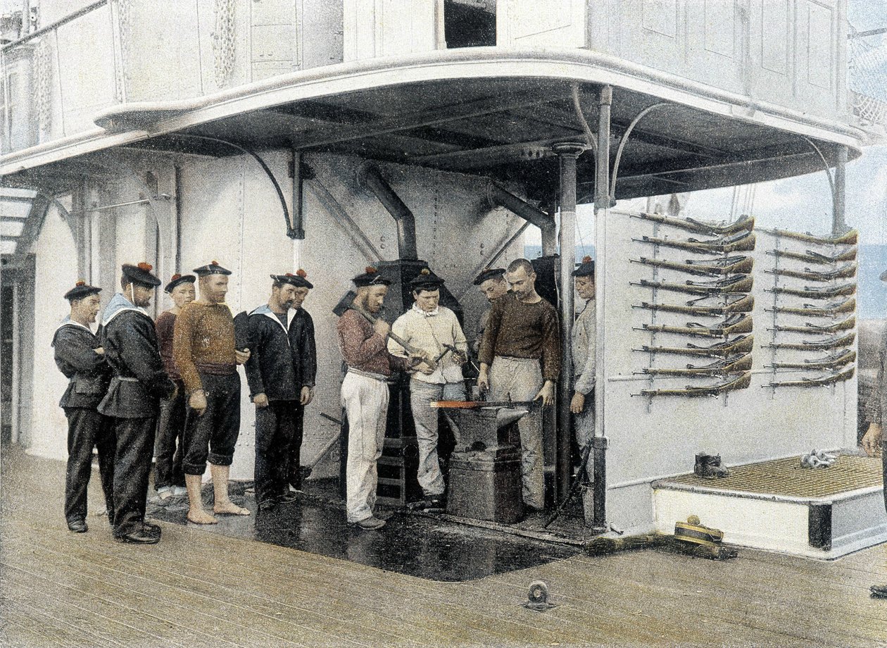 French Navy, Late 19th Century: The Forge - Bibl. des Arts Deco by French Photographer