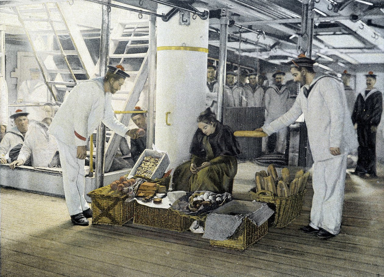French Navy, Late 19th Century: The Merchant of Edibles - Bibl. des Arts Deco by French Photographer