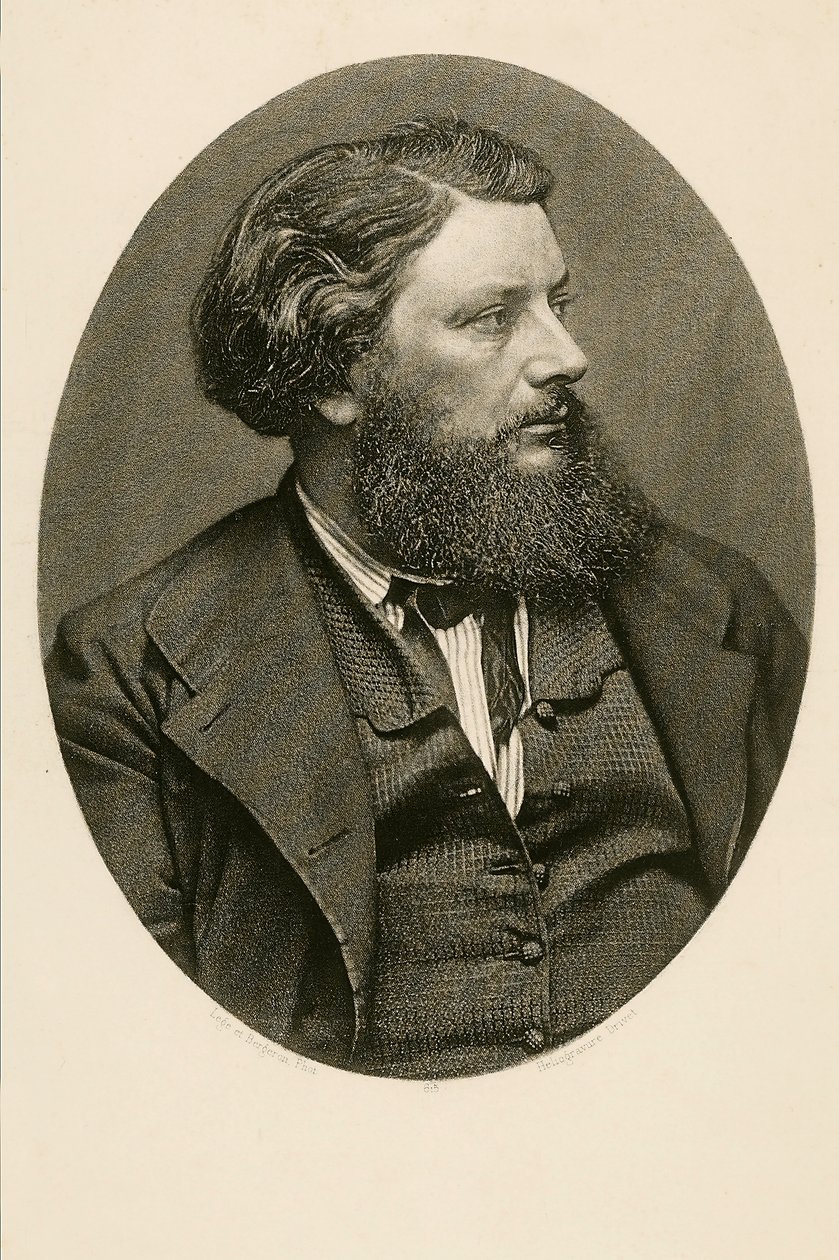 Gustave Courbet (b/w photo) by French Photographer