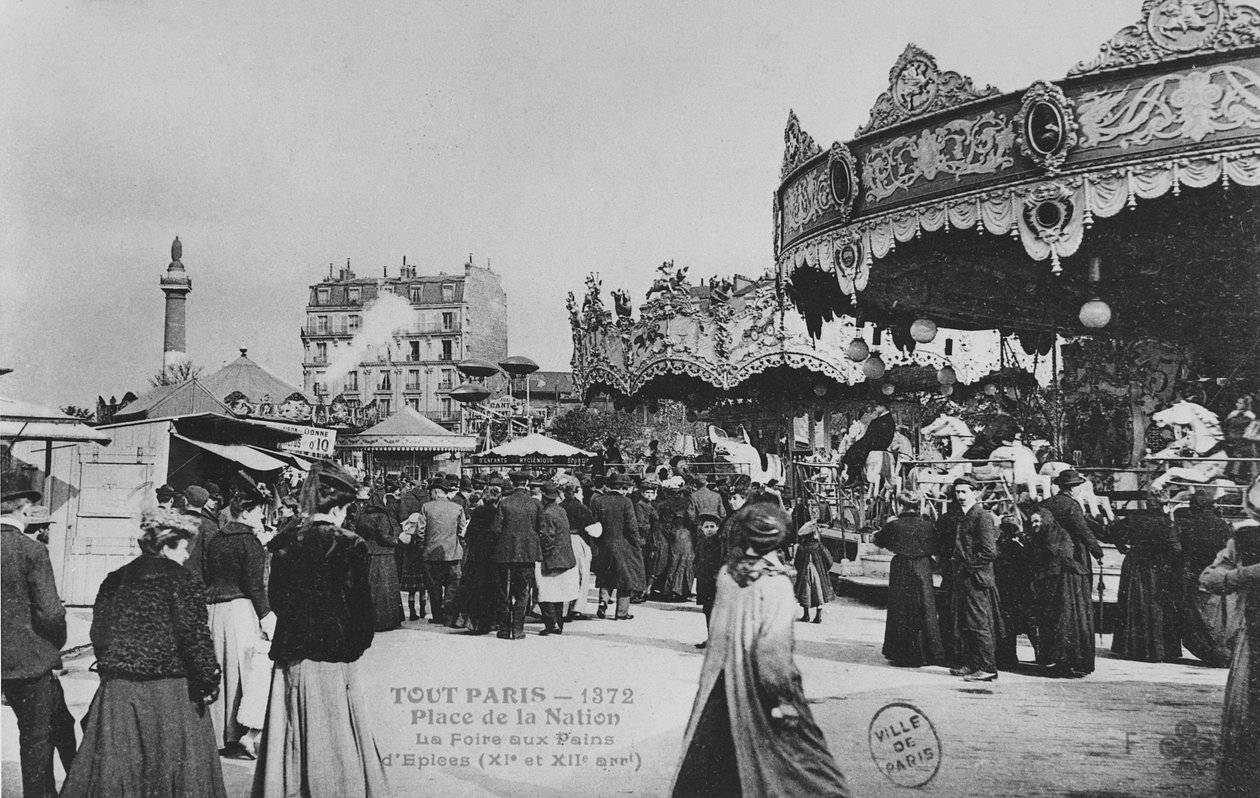 La Foire du Trône, Place de la Nation, Paris, c.1900 by French Photographer