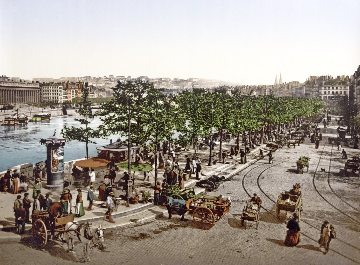 Saint Antoine Market, Quay des Célestins, Lyons by French Photographer
