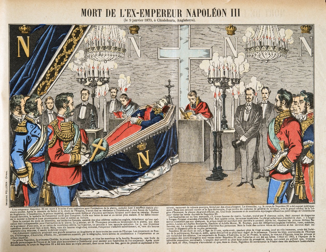 Death of the Ex-Emperor Napoleon III, from Histoire de la Troisieme Republique, Vol. I, l