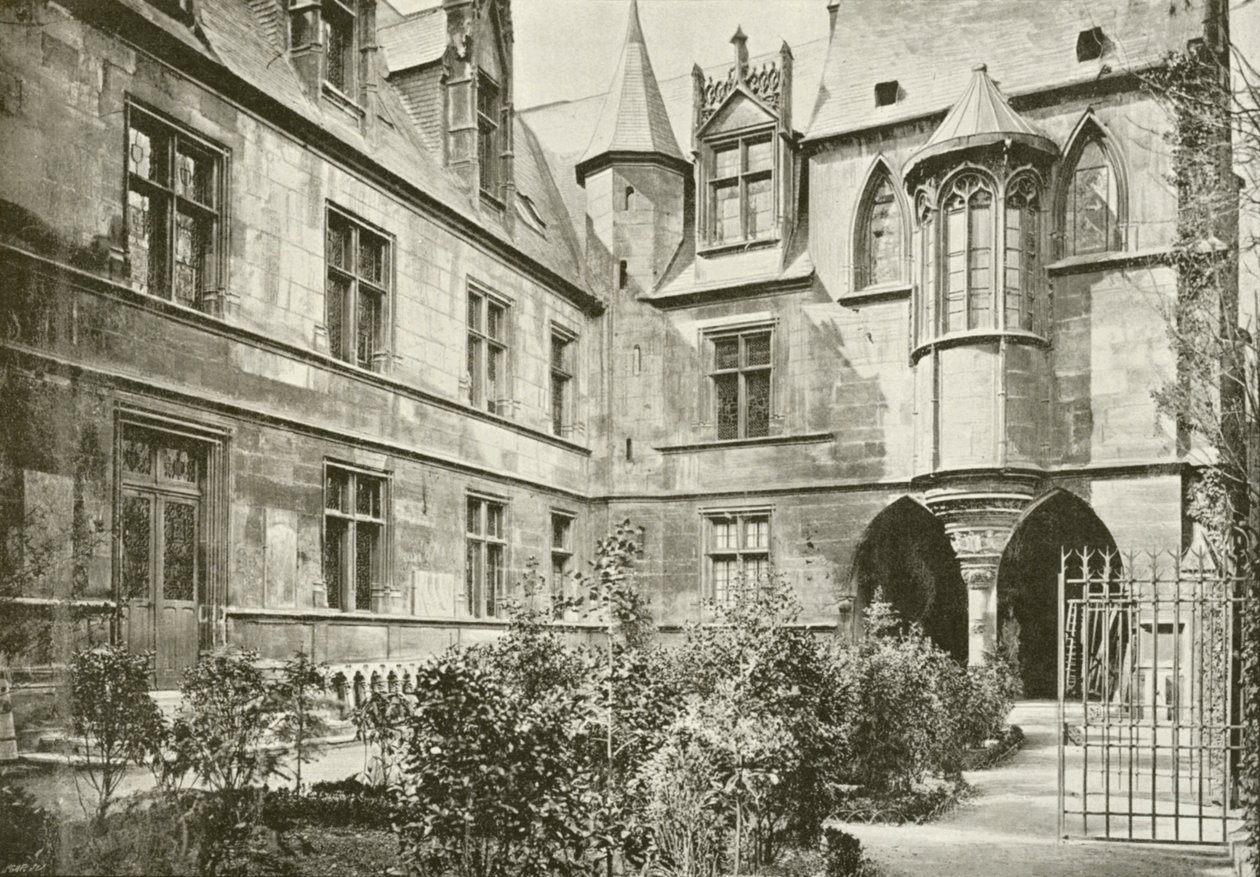 Paris, Courtyard of the Hotel Cluny by French Photographer