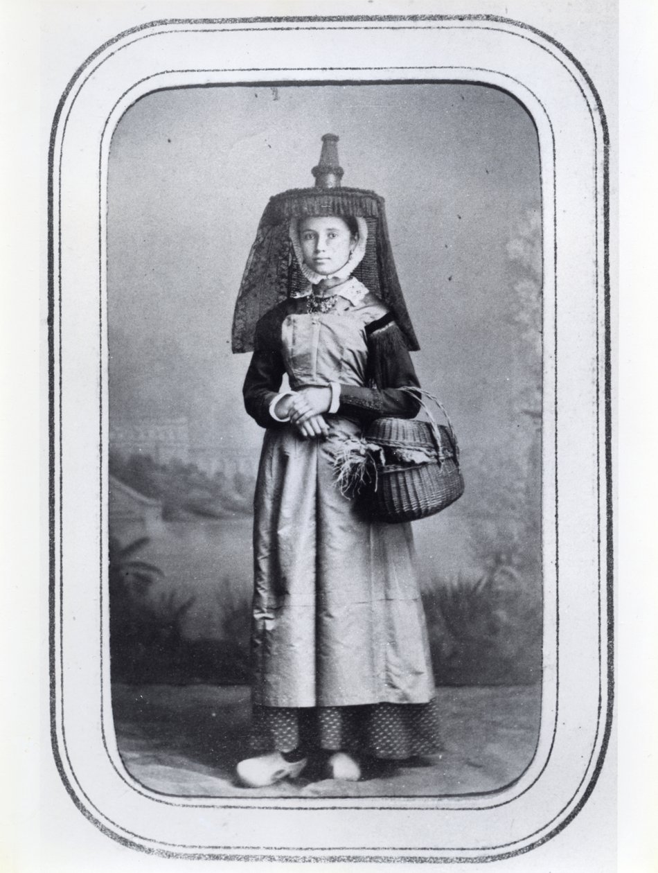 Photo Business Card Displaying French Regional Costume, c.1860-70 by French Photographer