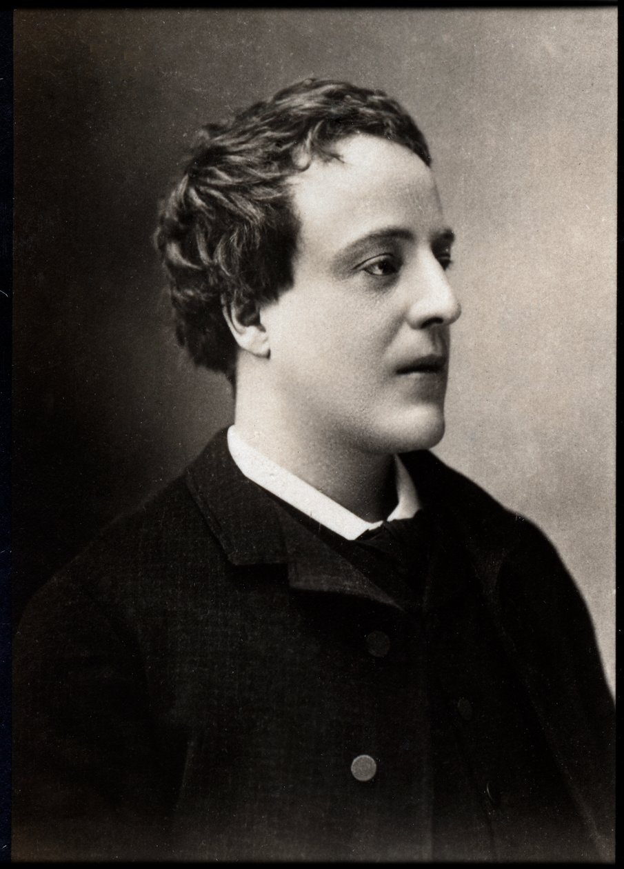 Portrait of Adolphe Leon Willette, French painter, illustrator, caricaturist, and lithographer by French Photographer