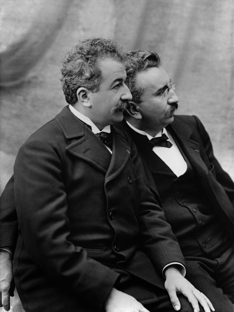 Portrait of Auguste (1862-1954) and Louis Lumiere (1864-1948) c.1920 by French Photographer