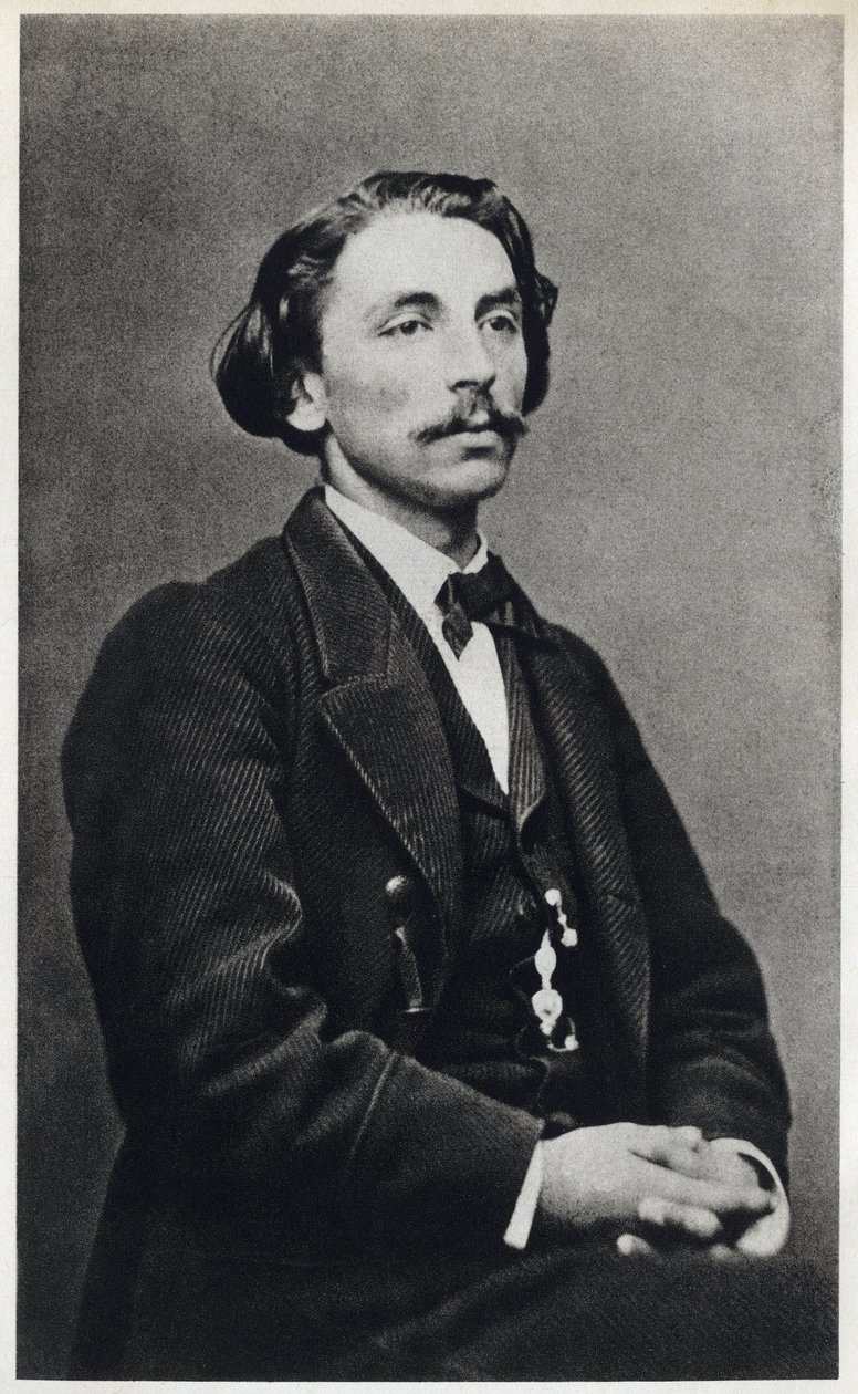 Portrait of Etienne Mallarme dit Stephane Mallarme in 1862, French poet. Photography by French Photographer