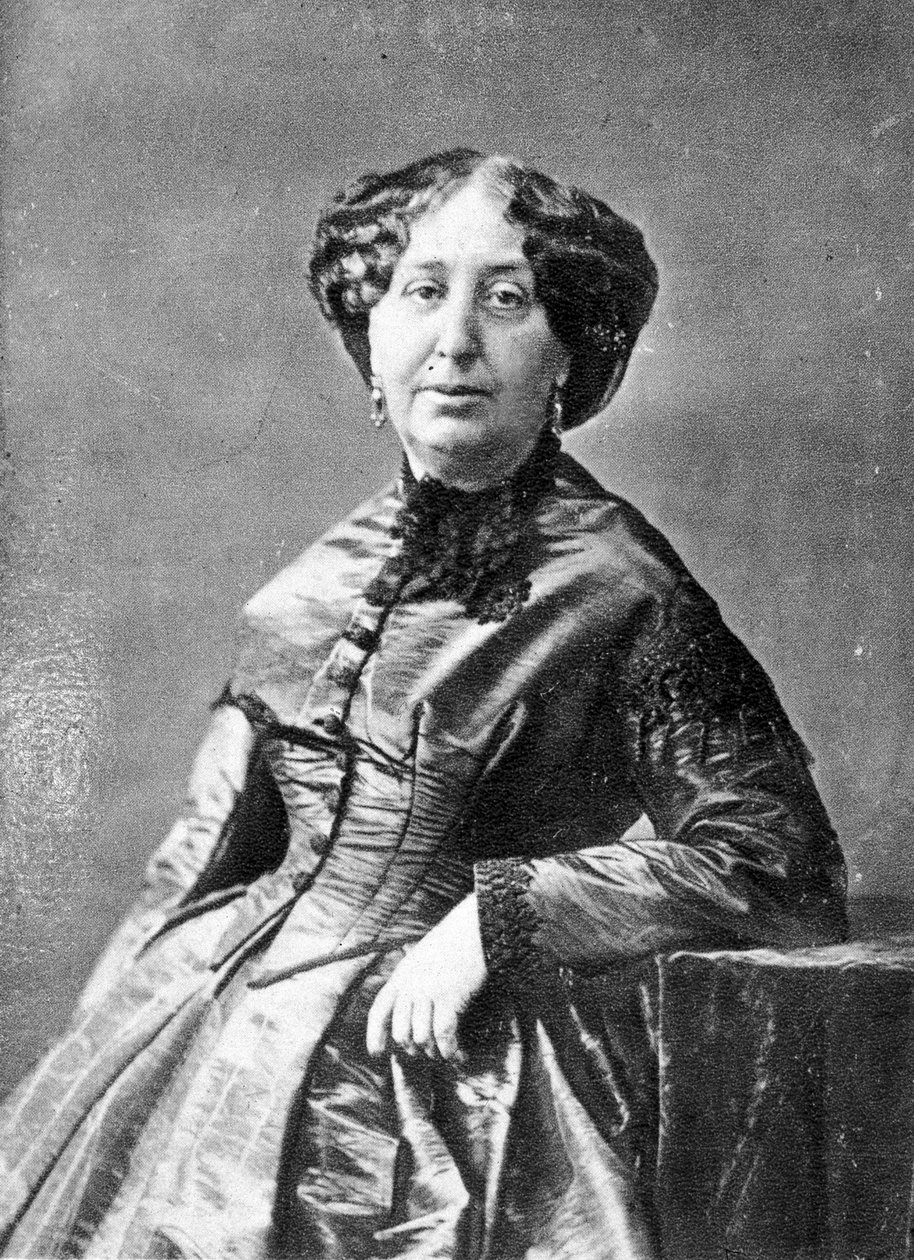 Portrait of George Sand (Aurore Dupin, Baronne Dudevant) (1804-1876), French writer by French Photographer