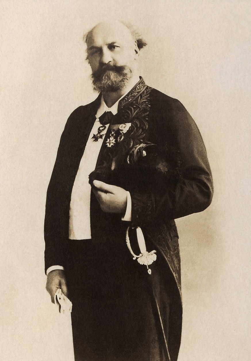 Portrait of Jules Eugene Lenepveu (1819-1898), French painter by French Photographer