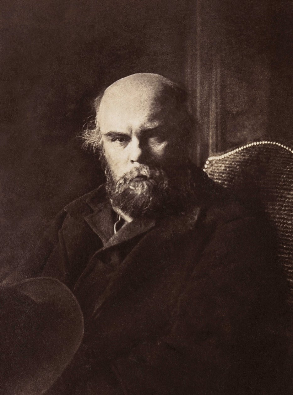 Portrait of Paul Verlaine (1844-1896), French poet by French Photographer