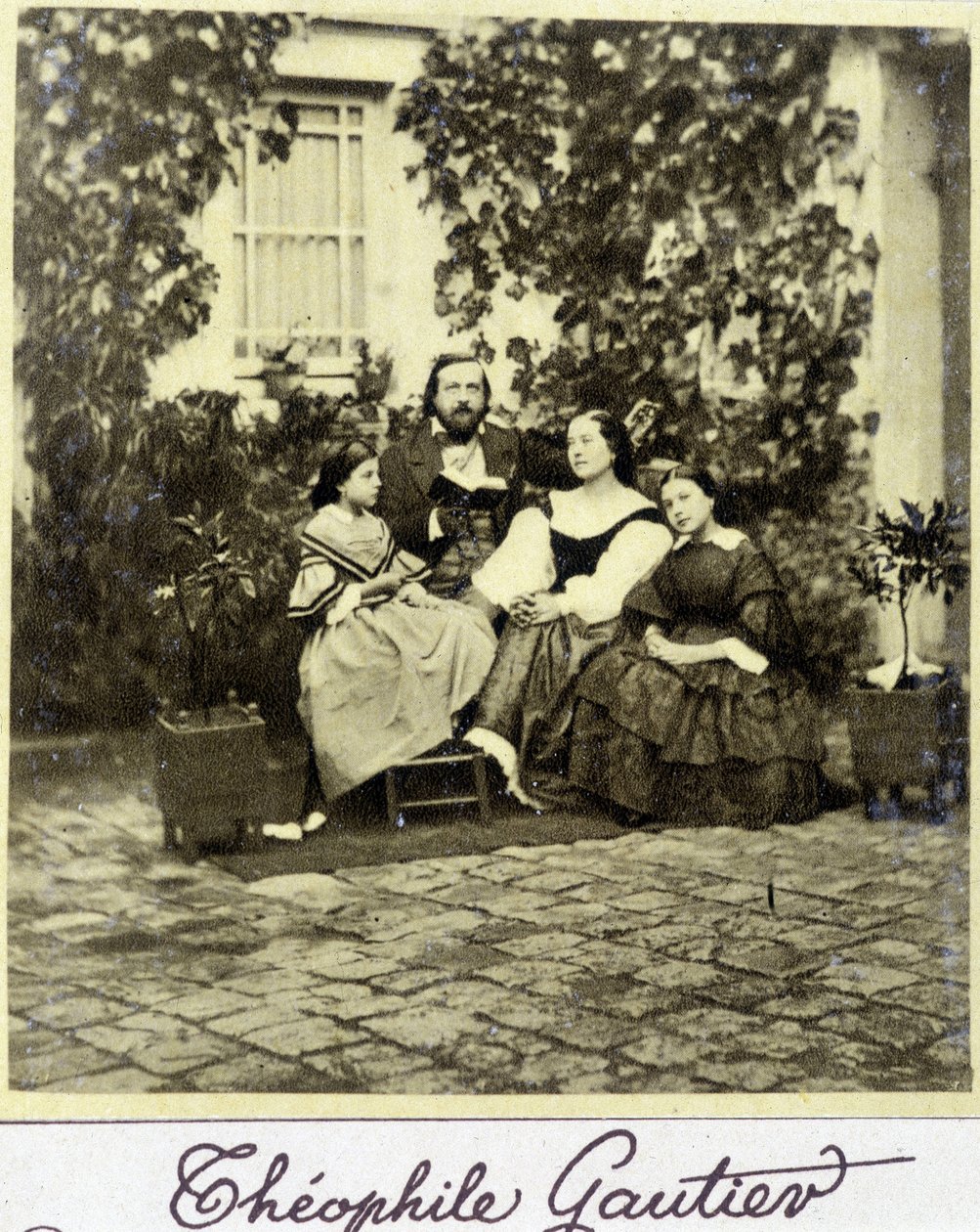 Portrait of Théophile Gautier (1811 - 1872) in the Family by French Photographer