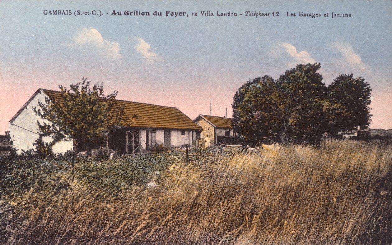 Postcard depicting the house of Henri Desire Landru (1869-1922) at Gambais by French Photographer