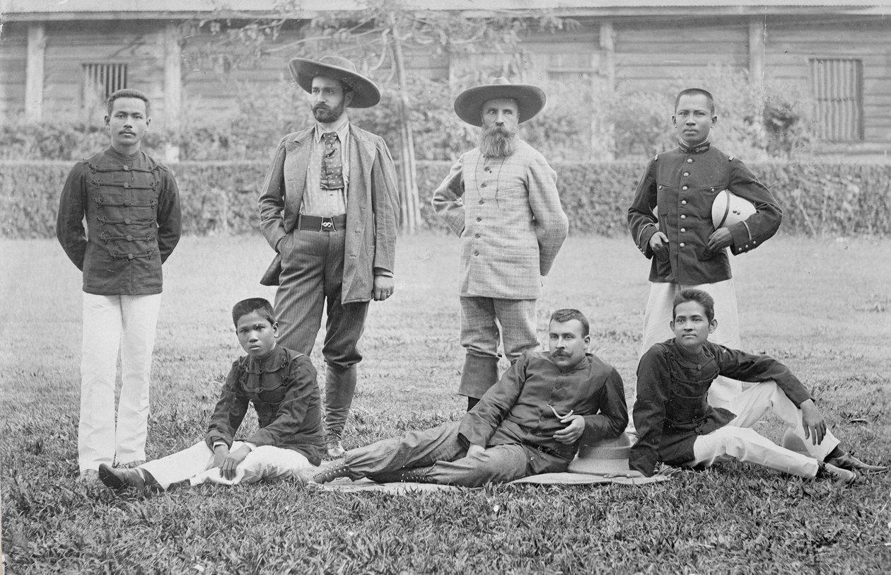 The Pavie mission, Haut-Mekong, Indochina 1890 by French Photographer