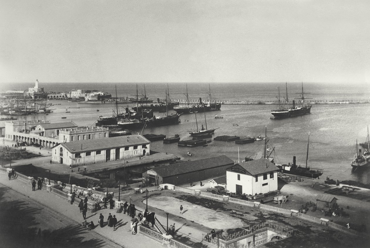 The Seaport of Algiers, 20th April 1886 by French Photographer
