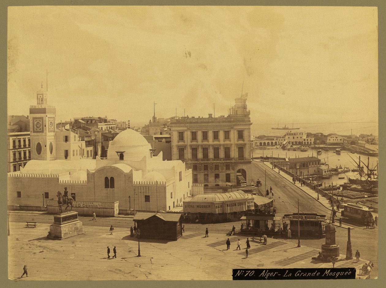 View of Algiers - La Grande Mosquee, c.1860-1900 by French Photographer