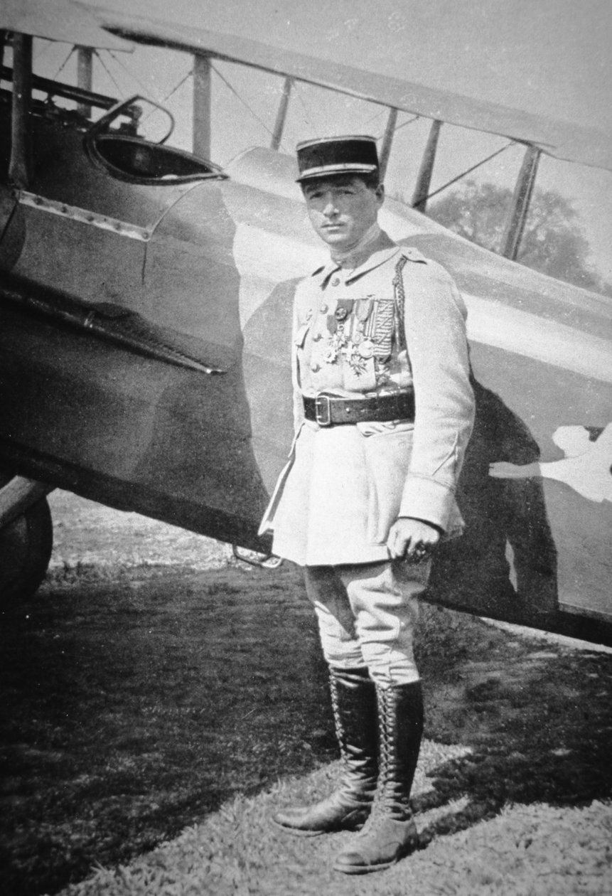 WWI French air ace Sous-Lieutenant Rene Fonck, awarded Legion D