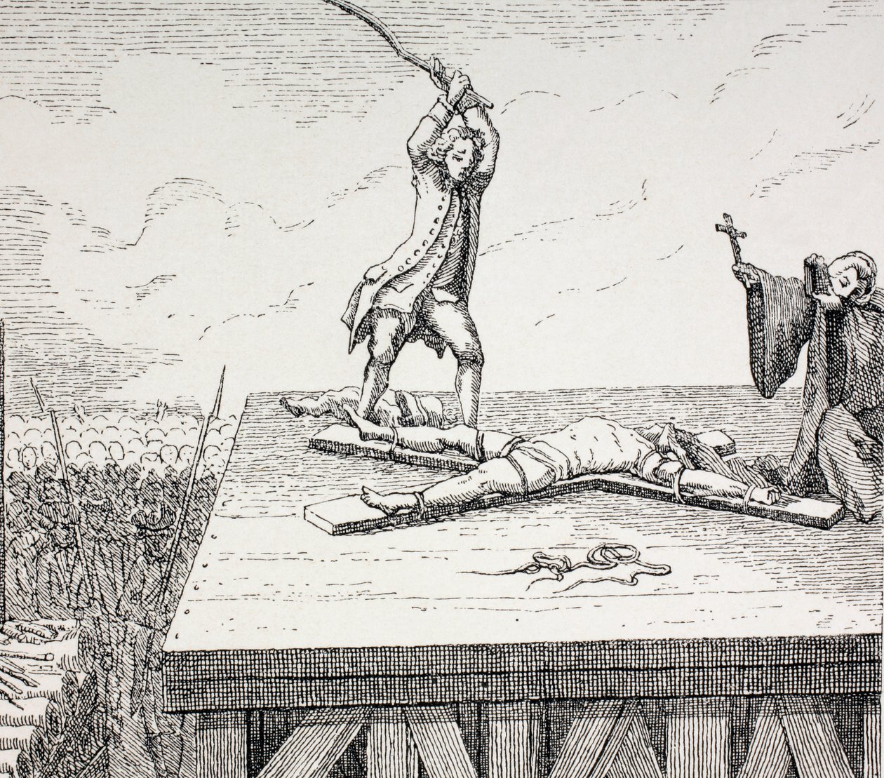 A Criminal Sentenced to Death being Broken on a St Andrew