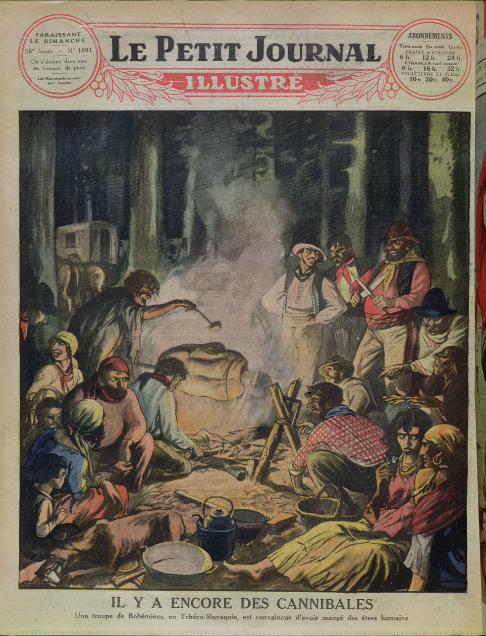 A Group of Cannibalistic Gypsies in Czechoslovakia, from Le Petit Journal, 1927 by French School