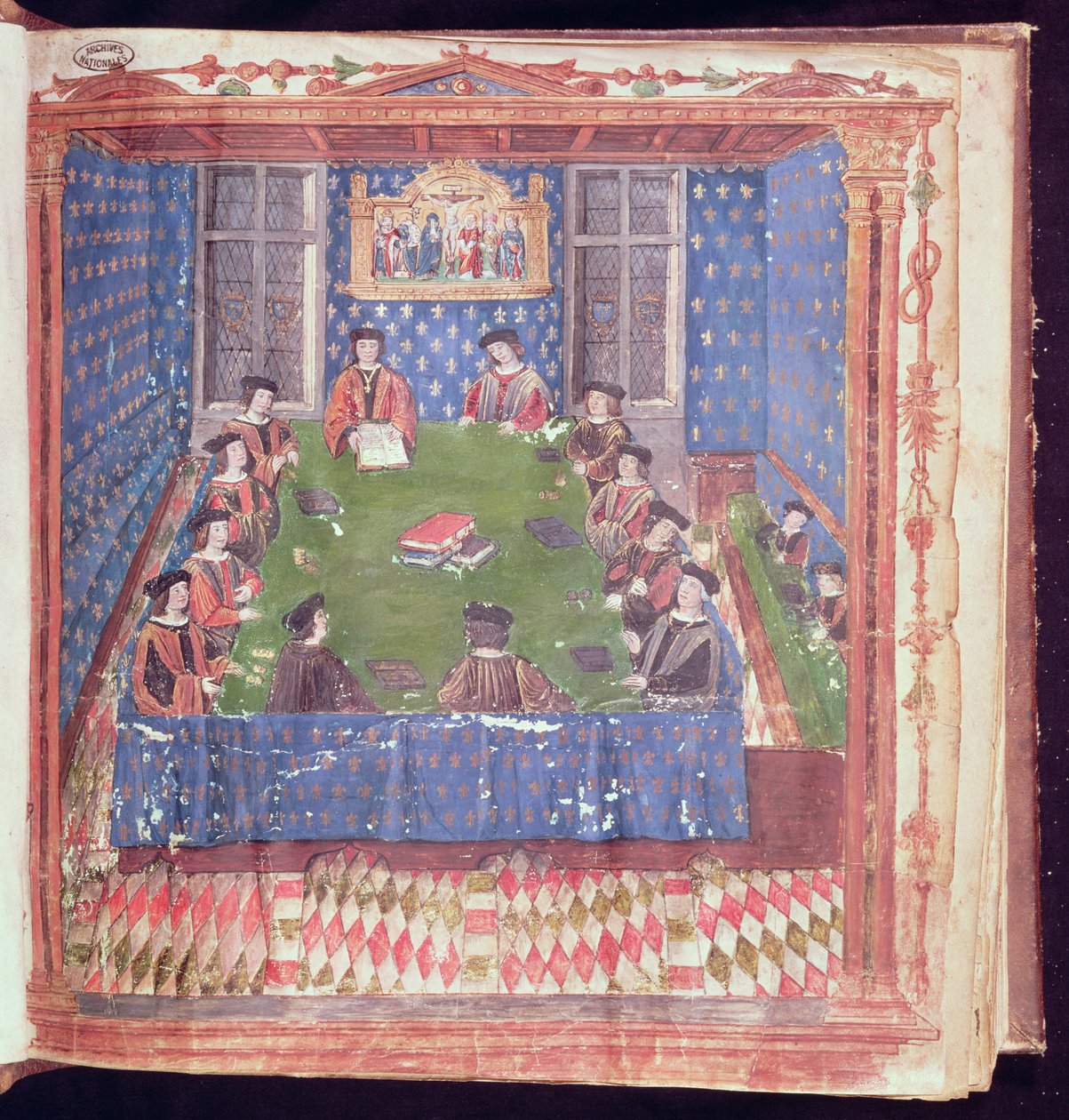 A Meeting at the Chambre des Comptes, from the Livre Ferre by French School