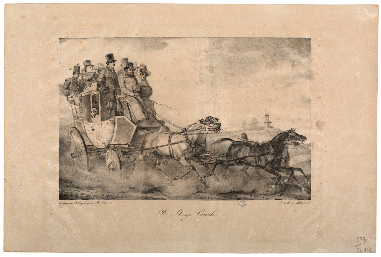 A Stage Coach by French School