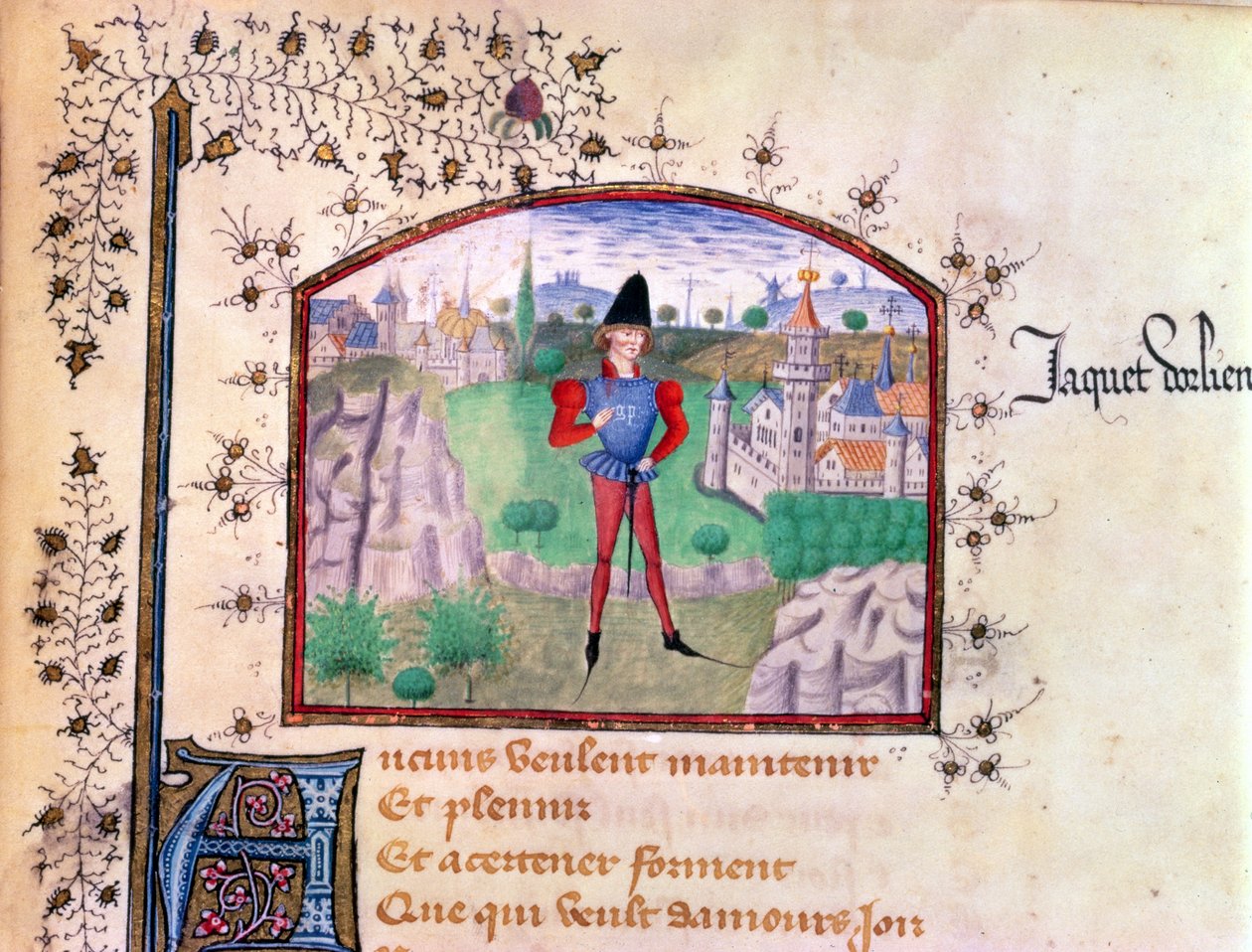 A Troubadour, from the Livre des Cent Ballades by Jean Le Seneschal by French School