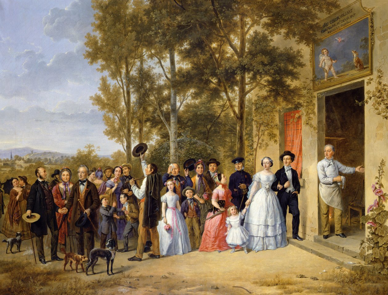 A Wedding at the Coeur Volant, Louveciennes by French School
