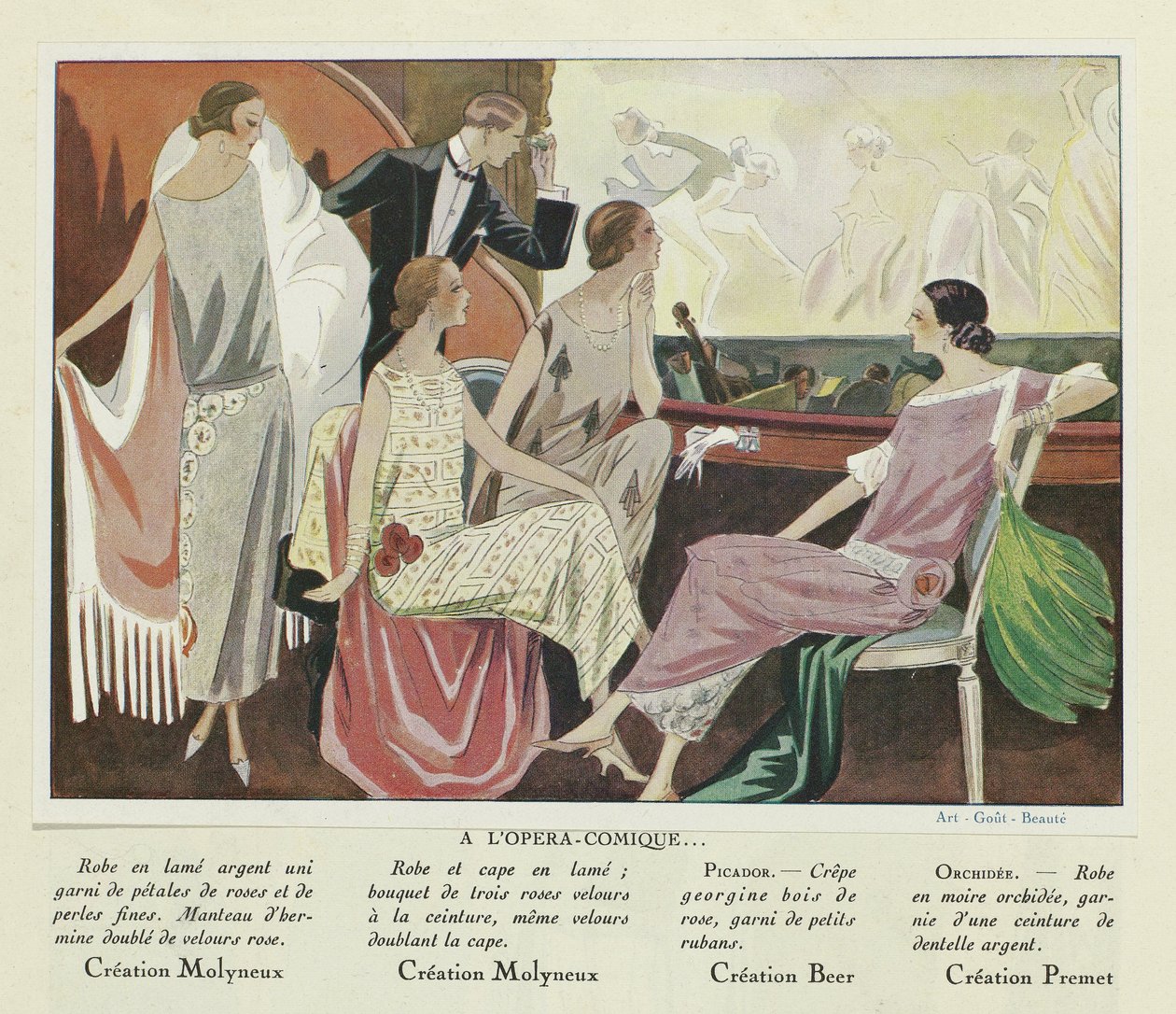 At the Opera-Comique from Art-Gout-Beaute, published 1920s by French School