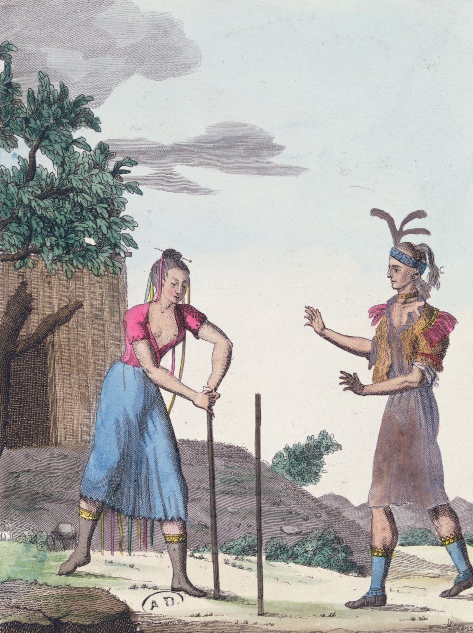 A marriage ceremony with the Creek indians by French School