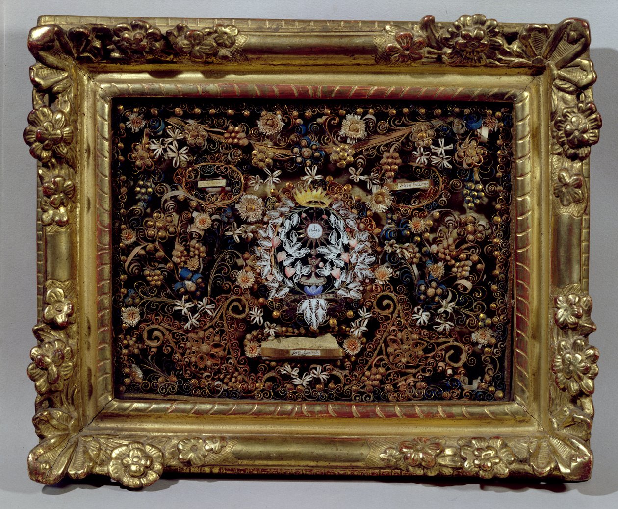 A reliquary containing relics of Saint Euphrosyne by French School