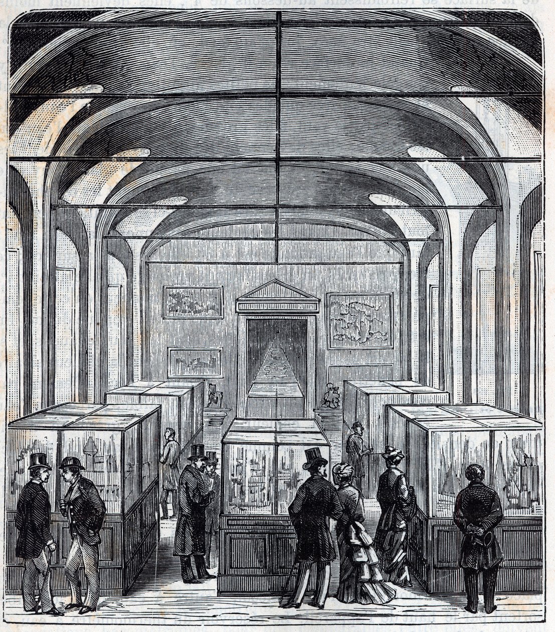 A room of the Conservatoire de Arts et Metiers in the 19th century (engraving in 