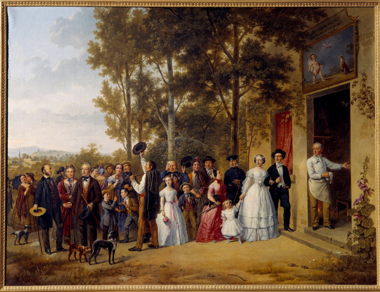 A wedding at the restaurant du Coeur Volant at Marly by French School