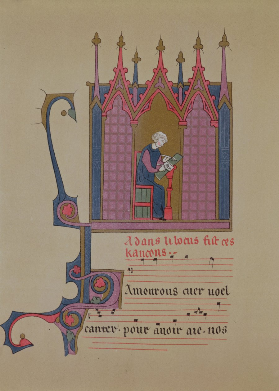 Adam de la Halle, facsimile of a 15th century manuscript by French School