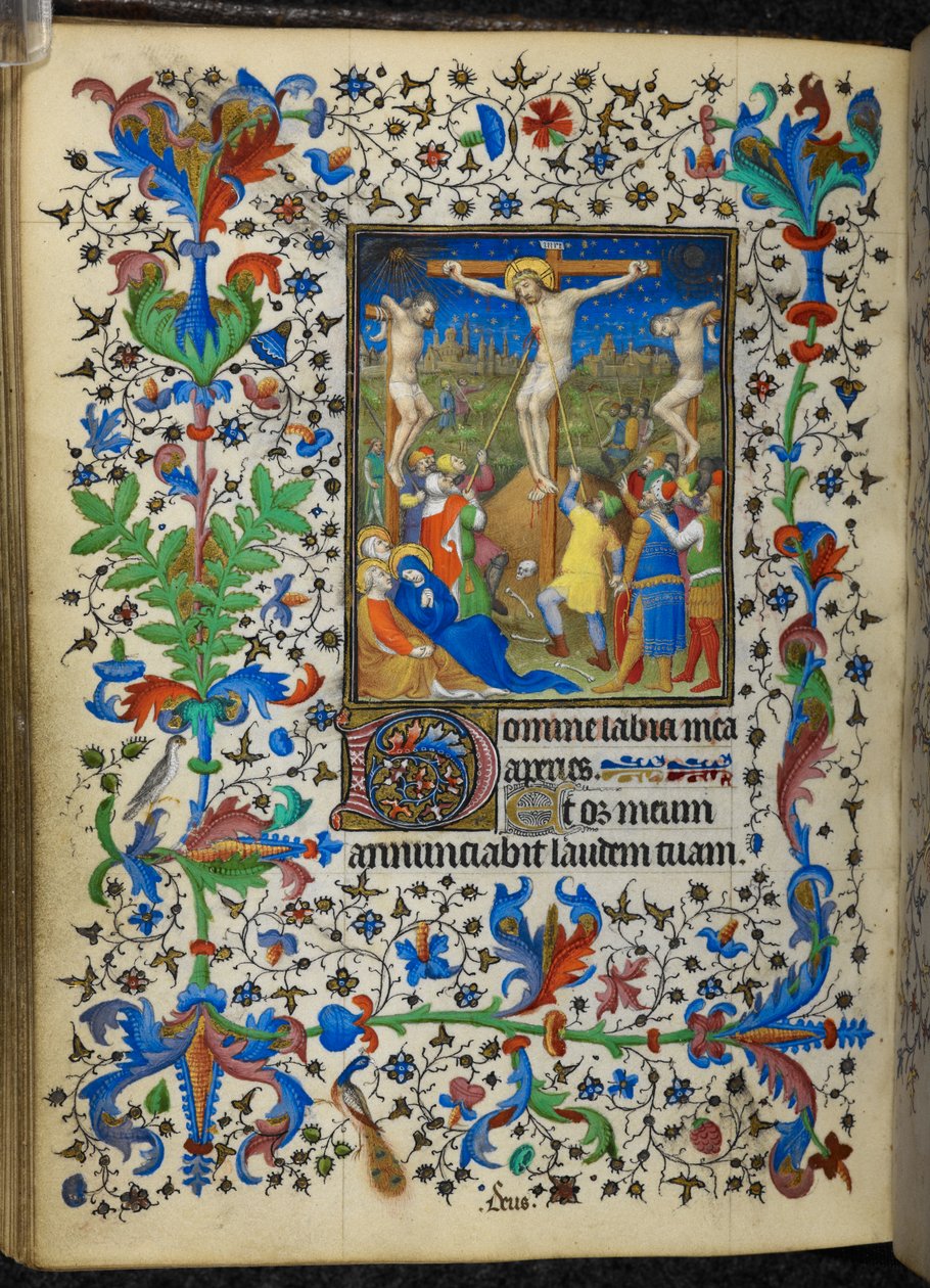 Crucifixion (from the Chevalier Hours, c.1420) by French School