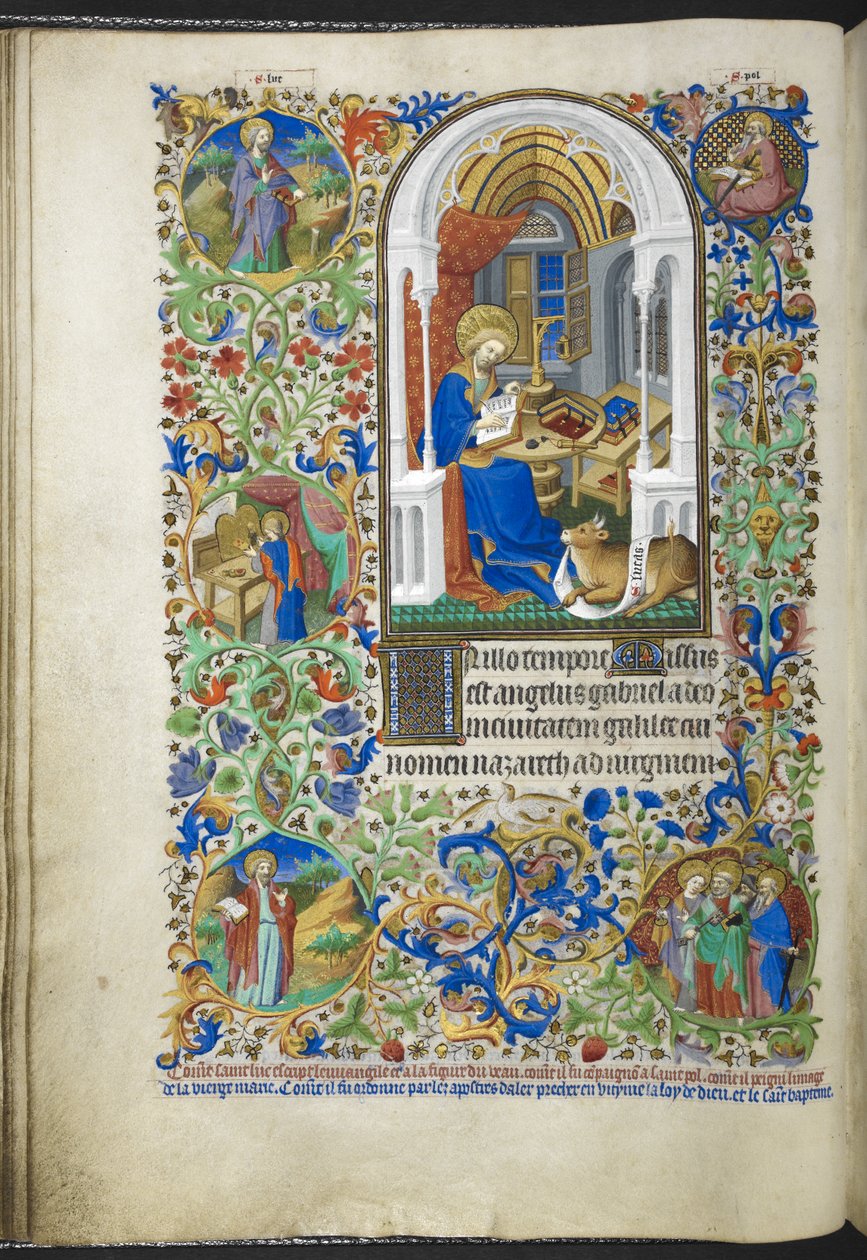 Luke the Evangelist, from Book of Hours (The Bedford Hours) c.1410-30 by French School