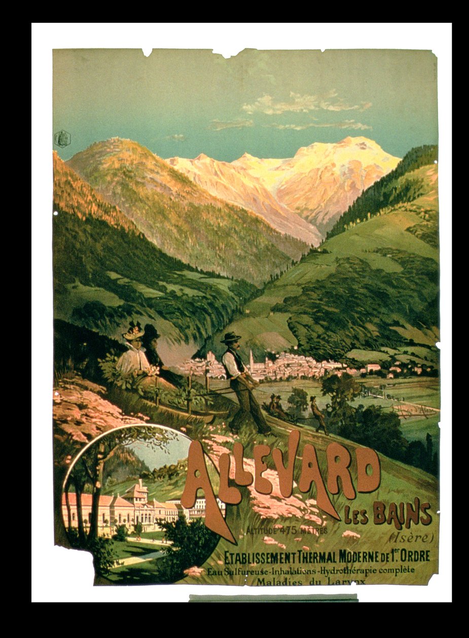 Advertisement for Allevard Les Bains, Isere by French School