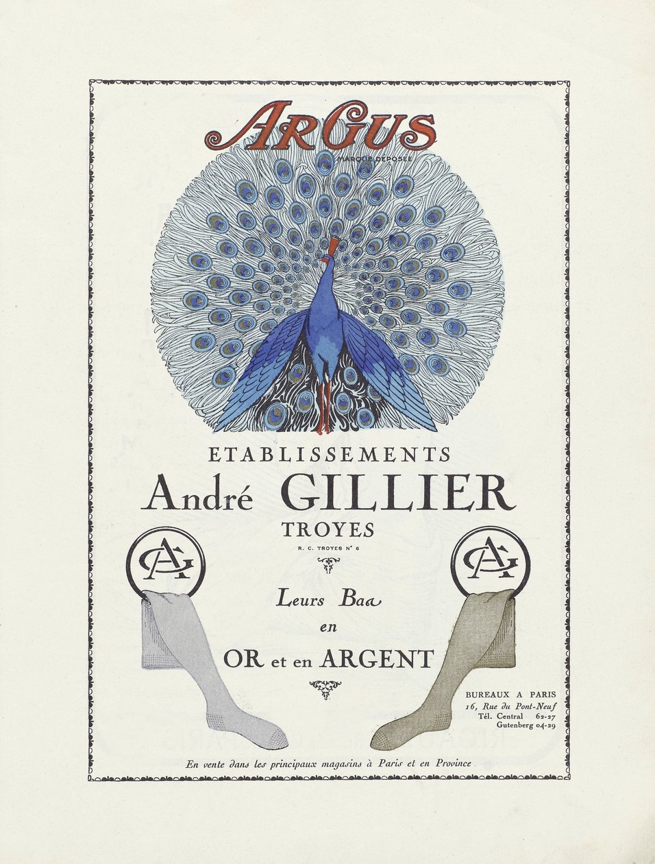 Advertisement for Etablissements Andre Gillier, published 1924 by French School