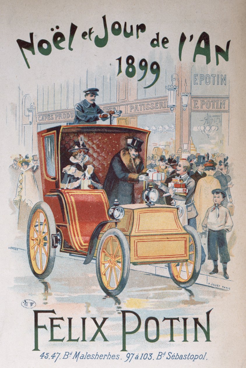 Advertisement for Felix Potin, Christmas and New Year 1899 by French School