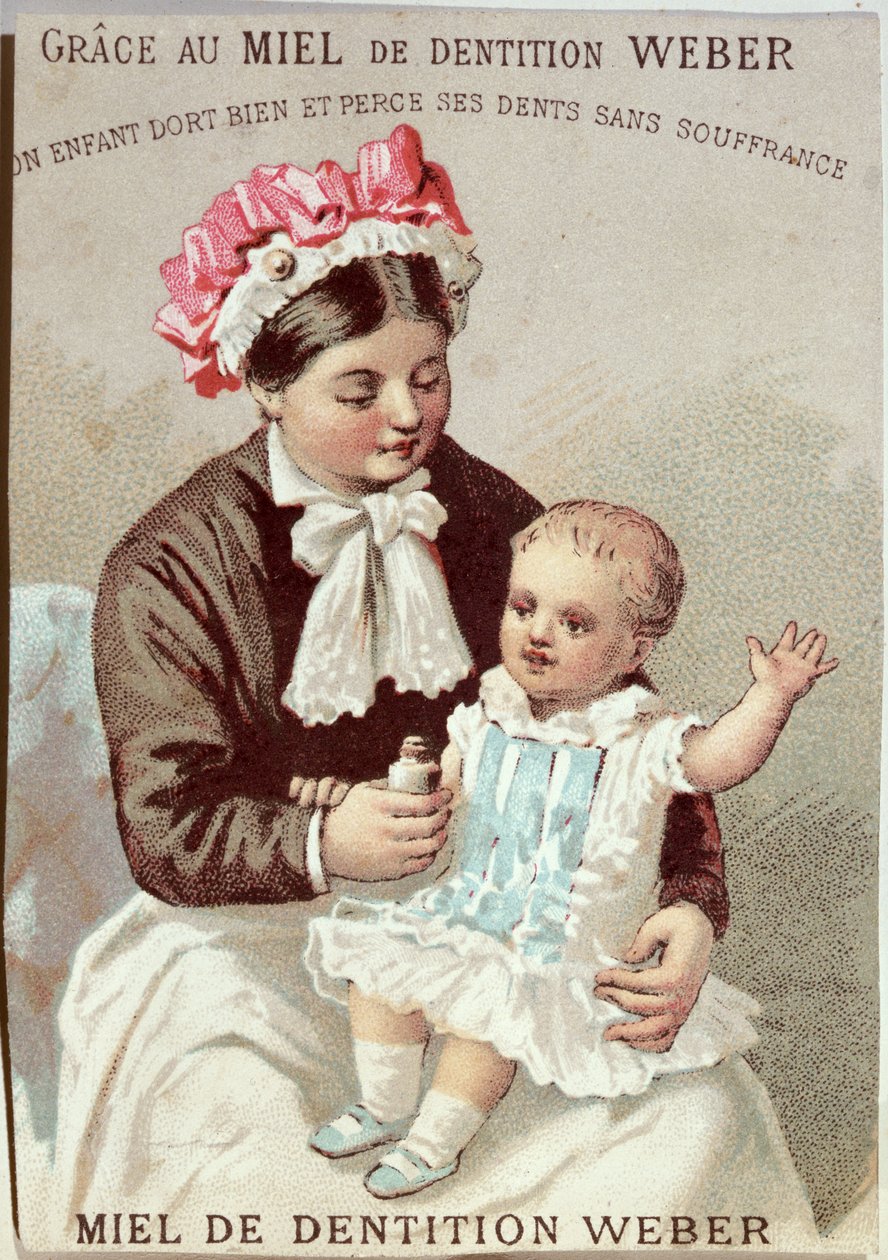 Advertisement for Weber teething gel, c.1880-90 by French School