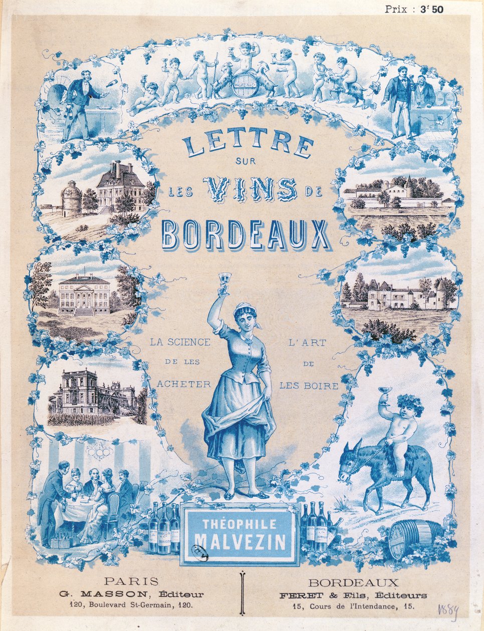 Advertisement promoting the publication of Lettre sur les Vins de Bordeaux by Theophile Malvezin by French School