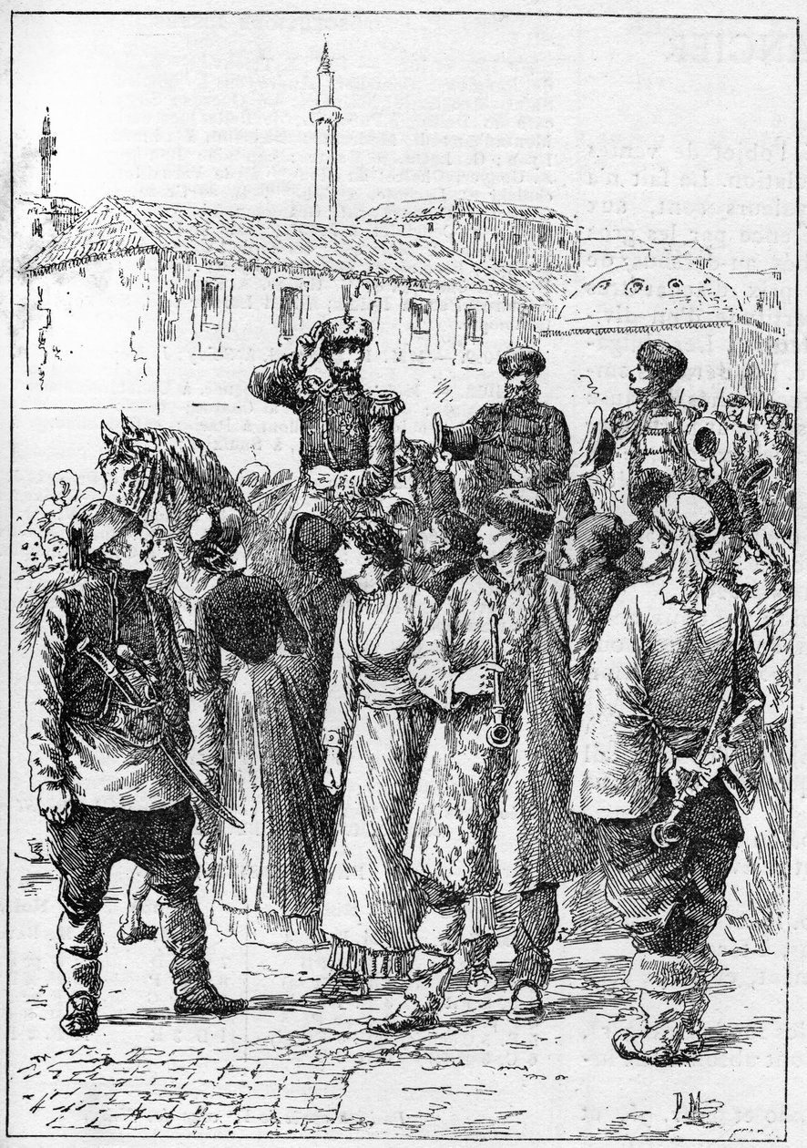 Alexander of Battenberg - Alexander I of Bulgaria or Alexander of Battenberg (1857-1893) arrives in Philippopoli to proclaim the union of Romania and Bulgaria, In “” The Illustrous World”” by French School