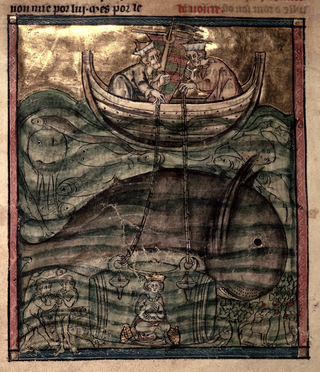 Alexander the Great Lowered onto the Sea-bed in a Glass 