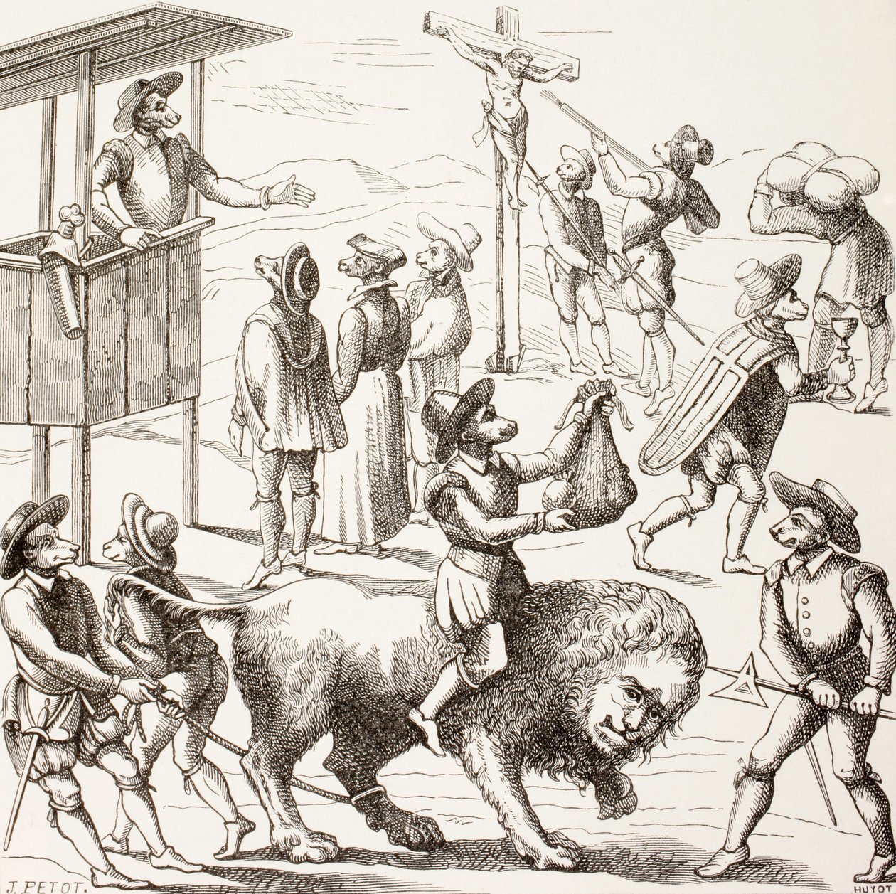 Allegorical Picture of Excesses Said to Have Been Committed by the Huguenots, from 