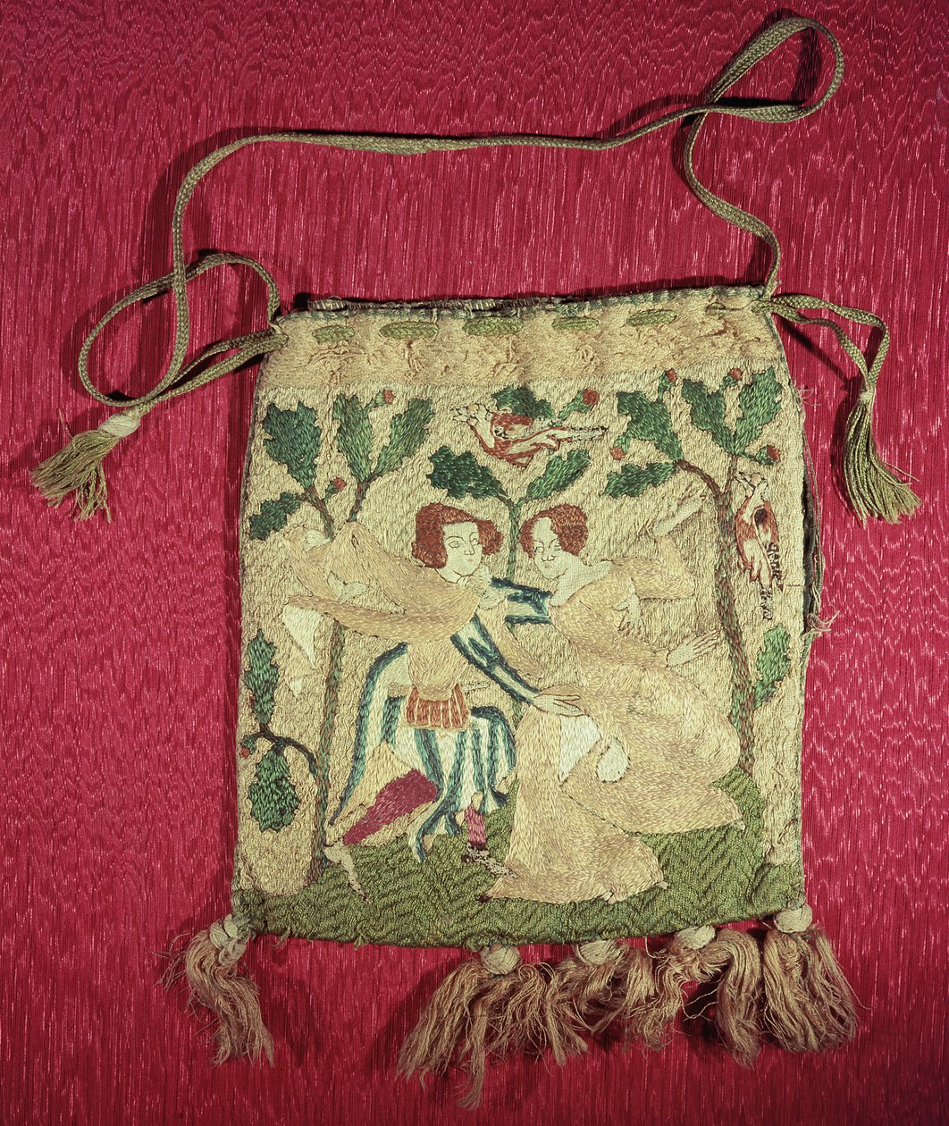 Alms purse depicting a hunter