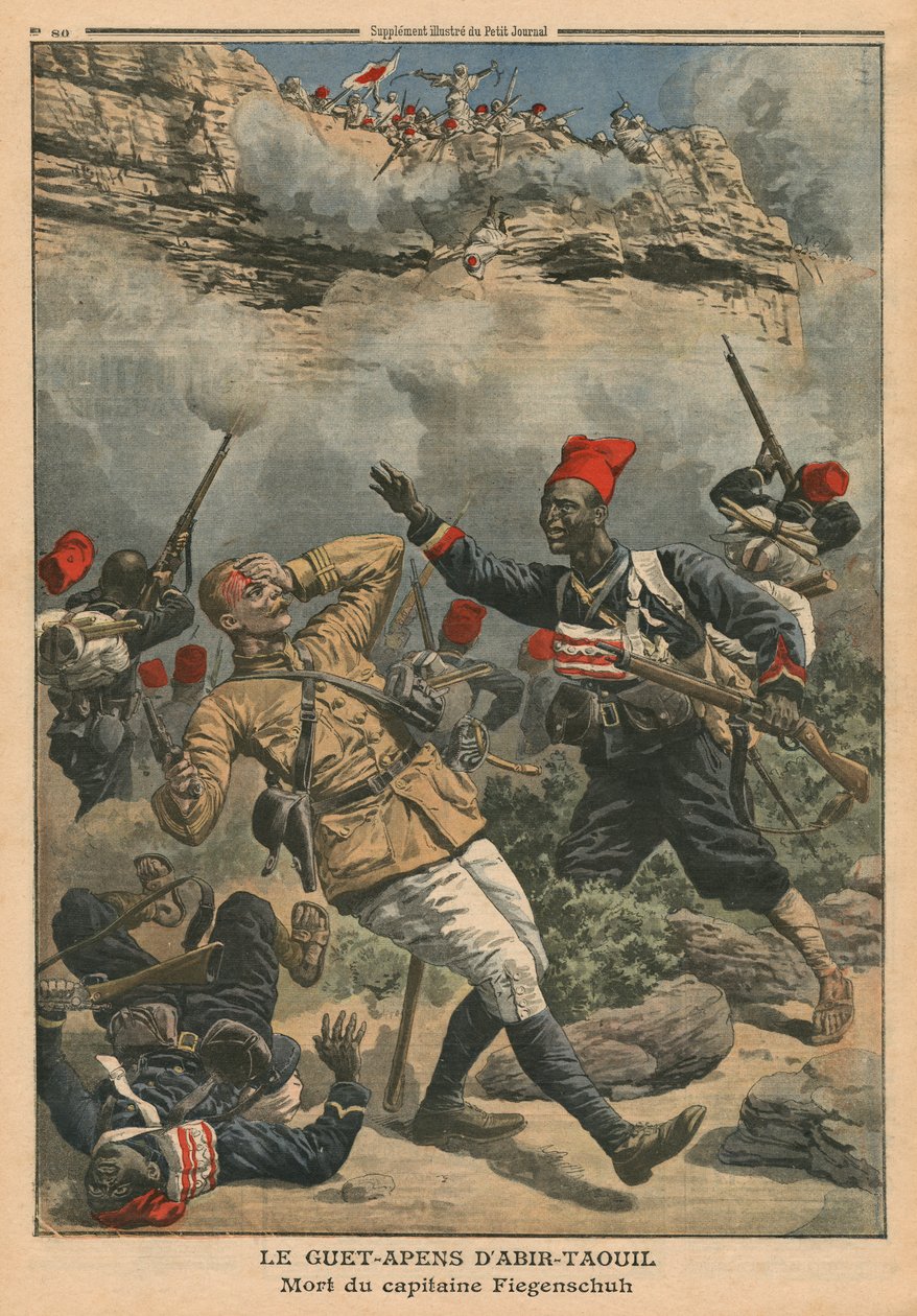 Ambush at Abir-Taouil, Death of Captain Fiegenschuh, Illustration from 