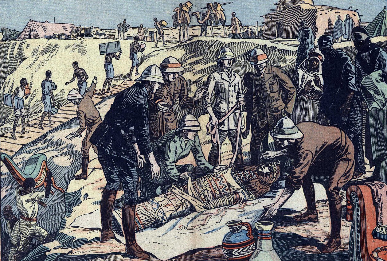 An English Mission Discovers the Tomb of Tin Hinan, Algeria by French School
