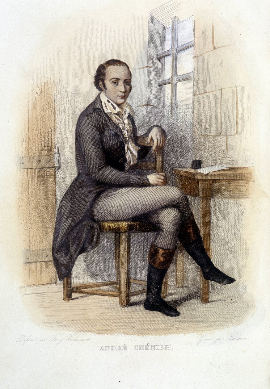 Andre Chenier (1762-1794), French poet, a la Concierge - in "Le Plutarque francais", Ed. Mennechet by French School