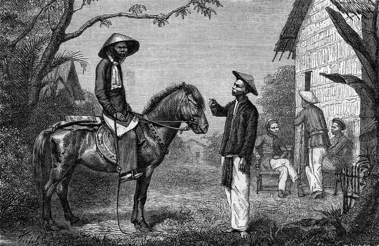 Annamite Tirailleurs en Indochine by French School