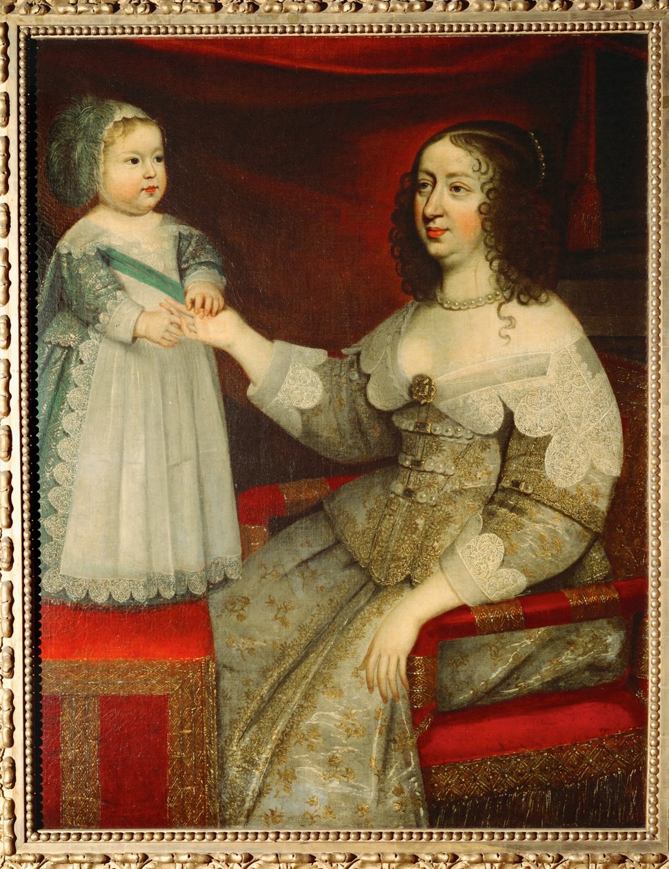 Anne of Austria and Louis XIV by French School